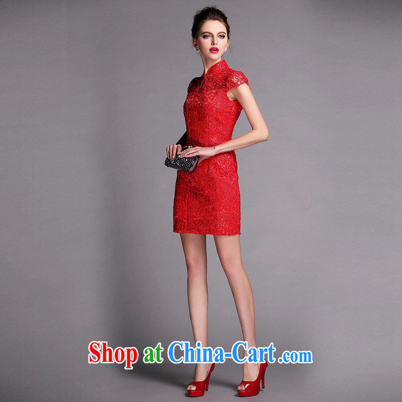The end is improved and Stylish slim body language empty water-soluble, dresses wedding dresses XWGQF 140,502 red XXL, light (at the end) QM, shopping on the Internet