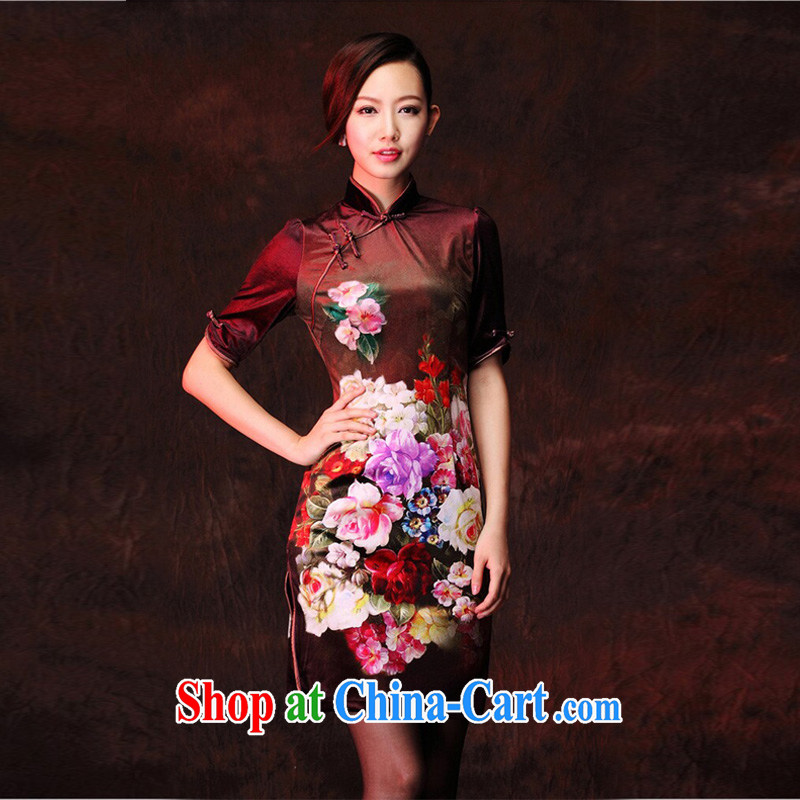light at the scouring pads stamp improved retro fashion daily short cheongsam sleeves in XWGQP 1208 - 26 photo color XXXL, light (at the end) QM, shopping on the Internet