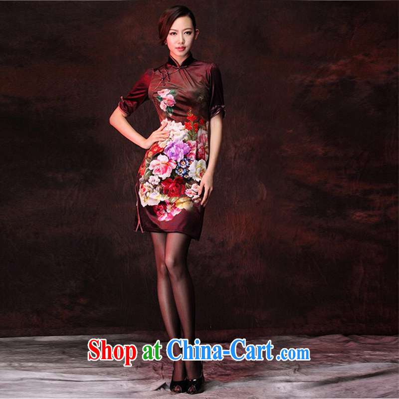light at the scouring pads stamp improved retro fashion daily short cheongsam sleeves in XWGQP 1208 - 26 photo color XXXL, light (at the end) QM, shopping on the Internet