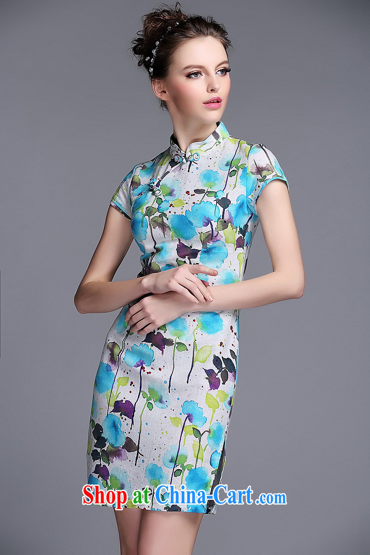 light at the linen water and ink stamp-Korea Lao wind short cheongsam XWGQF 140,531 picture color XXL pictures, price, brand platters! Elections are good character, the national distribution, so why buy now enjoy more preferential! Health