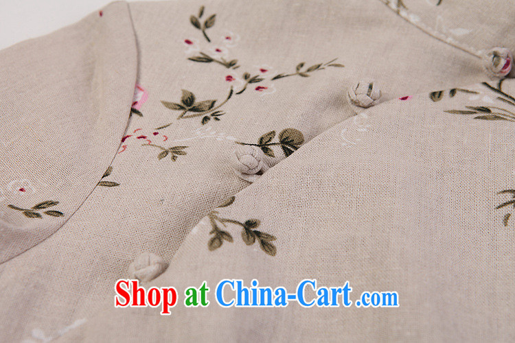 Shallow end antique linen long cheongsam stylish improved daily short sleeve cheongsam dress Korea Tang replace XWGQF 8811 white XXL pictures, price, brand platters! Elections are good character, the national distribution, so why buy now enjoy more preferential! Health