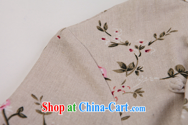 Shallow end antique linen long cheongsam stylish improved daily short sleeve cheongsam dress Korea Tang replace XWGQF 8811 white XXL pictures, price, brand platters! Elections are good character, the national distribution, so why buy now enjoy more preferential! Health