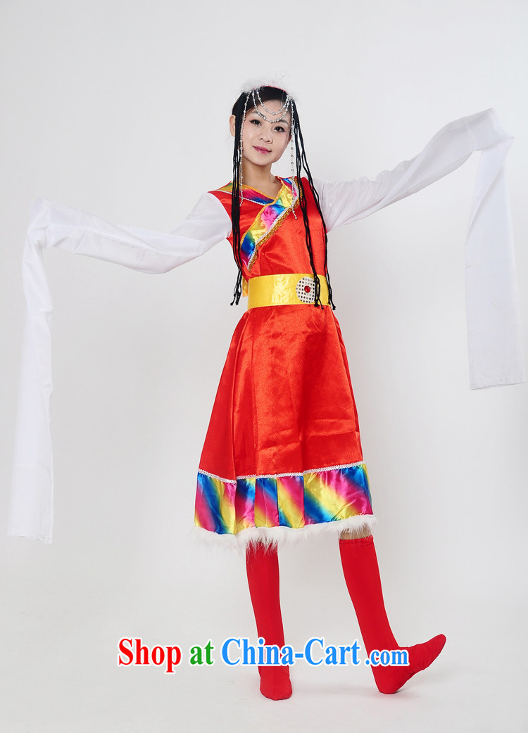 I should be grateful if you would arrange for Performing Arts Hong Kong dream Tibetan dance Yangge dress uniform national costume show clothing Tibetan water cuff service performance stage costumes HXYM 0049 red M pictures, price, brand platters! Elections are good character, the national distribution, so why buy now enjoy more preferential! Health