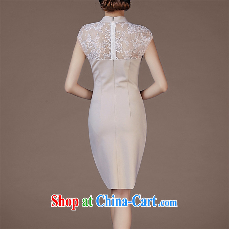 Iraq is still good, Mr Ronald ARCULLI, lace short-sleeved beauty dresses Western big with improved OL cheongsam apricot L pictures, price, brand platters! Elections are good character, the national distribution, so why buy now enjoy more preferential! Health
