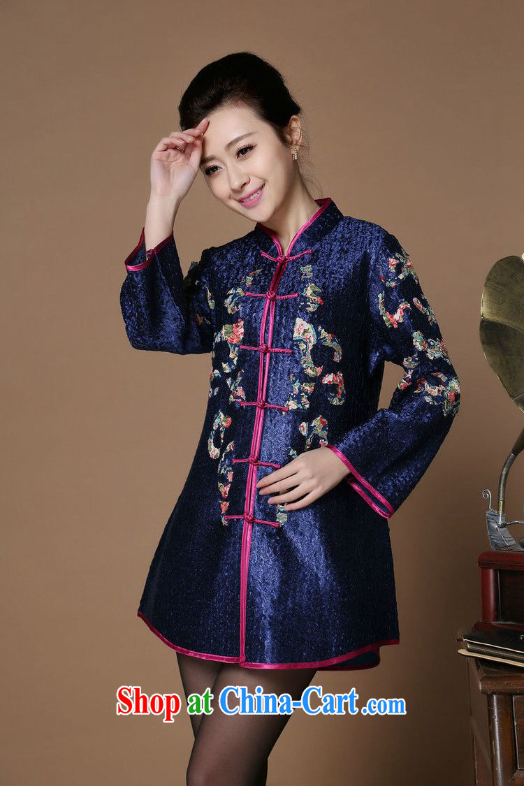 Forest narcissus spring 2015 the new loose the code, for wrinkles Tang Single Row snap stamp floral, older dresses jacket XYY - 8501 of purple XXL pictures, price, brand platters! Elections are good character, the national distribution, so why buy now enjoy more preferential! Health