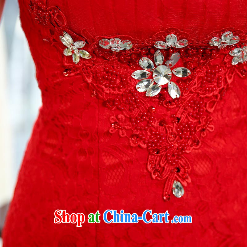 Air Shu Diane 2015 spring New Year dress is too long, exposed back Evening Dress Korean Beauty long skirt 1513 red M, aviation Shu Diane, shopping on the Internet