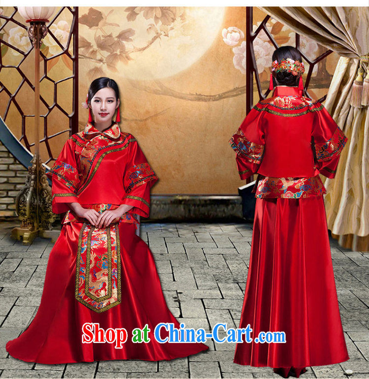 The lang 2015 new show reel Service Bridal wedding dresses red toast serving Chinese style wedding dresses long-sleeved dress show kimono M pictures, price, brand platters! Elections are good character, the national distribution, so why buy now enjoy more preferential! Health