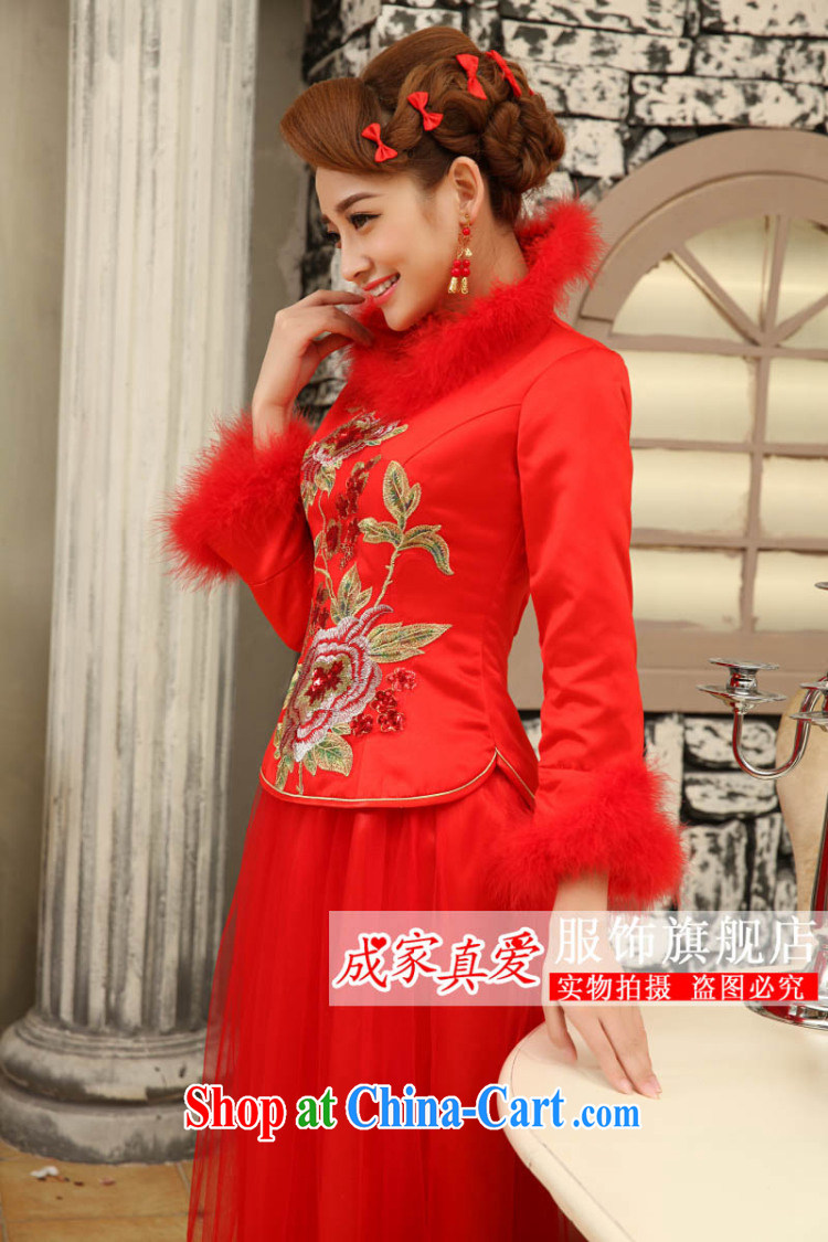 Marriage true love wedding dress toast service 2015 new stylish red marriages long, long-sleeved warm winter outfit $196 red dresses + 8 piece XXL pictures, price, brand platters! Elections are good character, the national distribution, so why buy now enjoy more preferential! Health