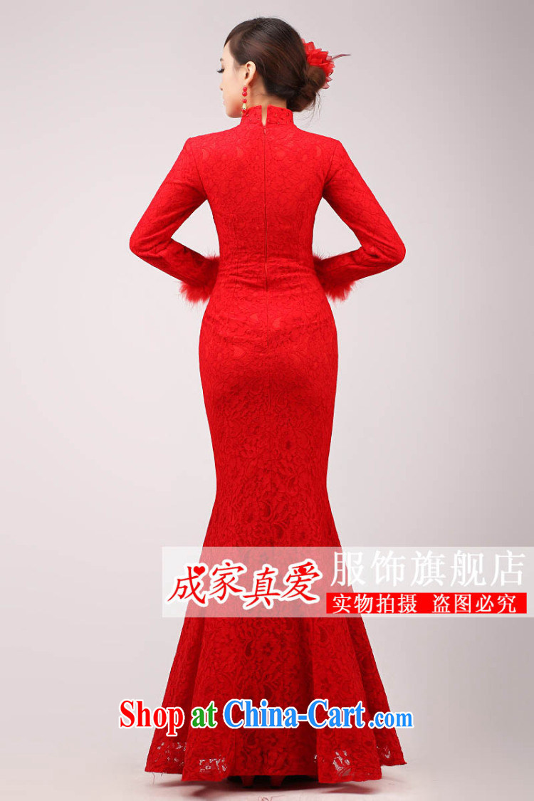 married love bridal toast service 2015 stylish new red wedding dress Chinese improved duration, crowsfoot dresses winter red XL pictures, price, brand platters! Elections are good character, the national distribution, so why buy now enjoy more preferential! Health