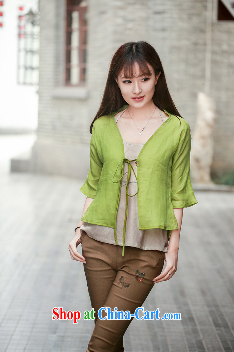 Lara lemon China wind 30,106 original design art, Retro women pure ramie jacket ethnic wind Green - pre-sale 15 days Shipment L pictures, price, brand platters! Elections are good character, the national distribution, so why buy now enjoy more preferential! Health
