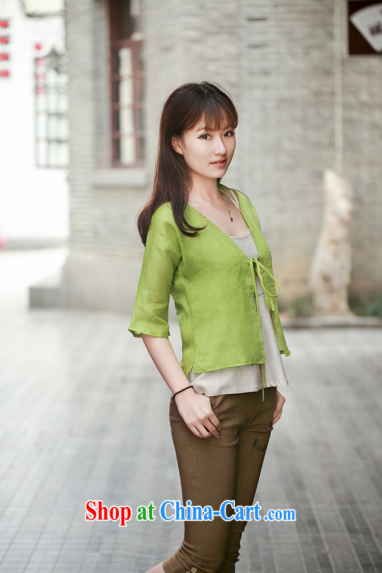 Lara lemon China wind 30,106 original design art, Retro women pure ramie jacket ethnic wind Green - pre-sale 15 days Shipment L pictures, price, brand platters! Elections are good character, the national distribution, so why buy now enjoy more preferential! Health