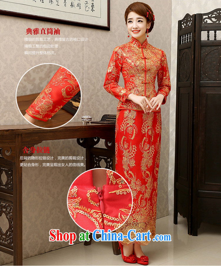 married love toast Service Bridal 2015 new Chinese wedding dresses, long-serving reel long-sleeved dresses Phoenix winter use the red single, XL pictures, price, brand platters! Elections are good character, the national distribution, so why buy now enjoy more preferential! Health