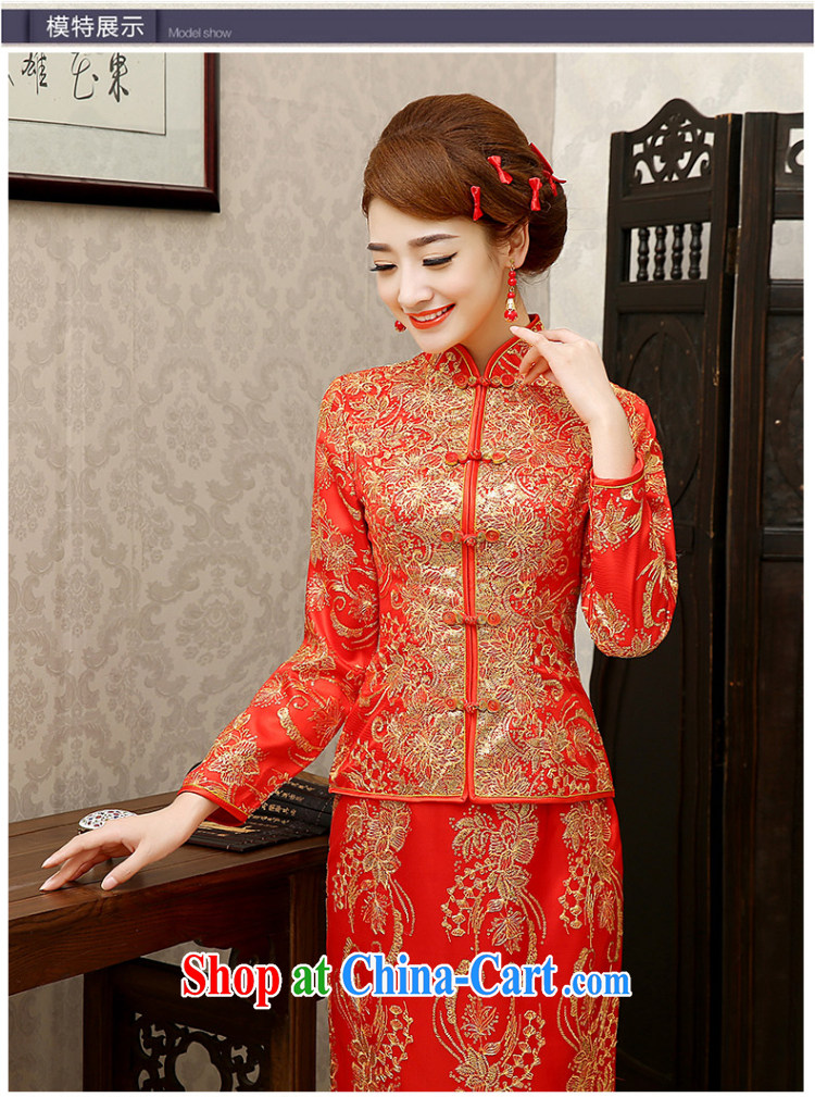 married love toast Service Bridal 2015 new Chinese wedding dresses, long-serving reel long-sleeved dresses Phoenix winter use the red single, XL pictures, price, brand platters! Elections are good character, the national distribution, so why buy now enjoy more preferential! Health