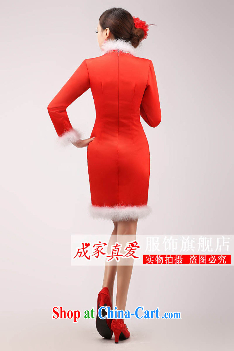married love marriages served toast winter 2015 new stylish dress red improved cheongsam long-sleeved short winter clothing female white hair XXL pictures, price, brand platters! Elections are good character, the national distribution, so why buy now enjoy more preferential! Health