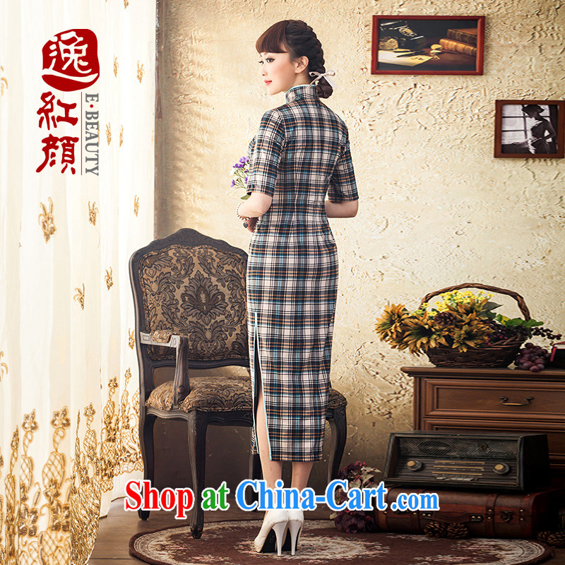 once and for all the proverbial hero, new daily, long-sleeved dresses winter clothing improved retro long cheongsam dress stylish blue 2 XL, fatally jealous once and for all, and, on-line shopping