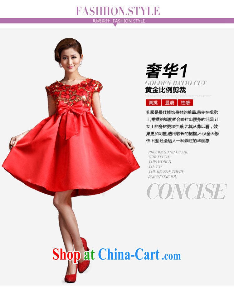 Pregnant bride toast serving high-waist high, wedding dresses wedding stylish thick mm dress retro improved short-sleeved 6 XL pictures, price, brand platters! Elections are good character, the national distribution, so why buy now enjoy more preferential! Health