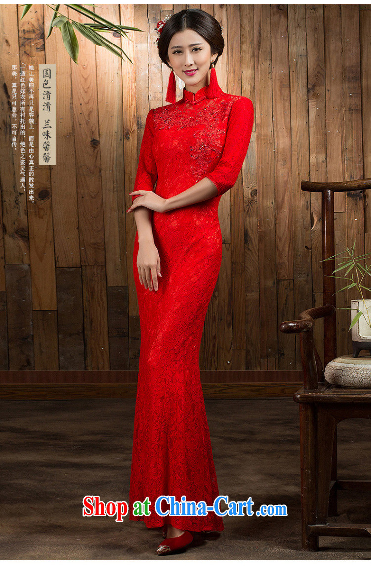 wedding dresses bridal dresses serving toast dresses new 2014 autumn the crowsfoot retro improved long marriage Red Red 2 XL pictures, price, brand platters! Elections are good character, the national distribution, so why buy now enjoy more preferential! Health
