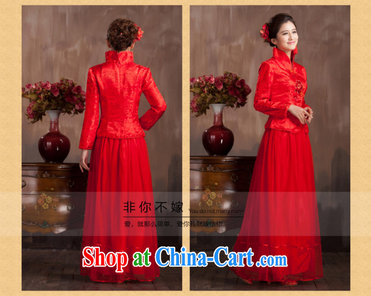 Autumn wedding dresses serving toast long dresses, Chinese bride red retro style wedding the cheongsam dress code long-sleeved winter style, the note pictures, price, brand platters! Elections are good character, the national distribution, so why buy now enjoy more preferential! Health