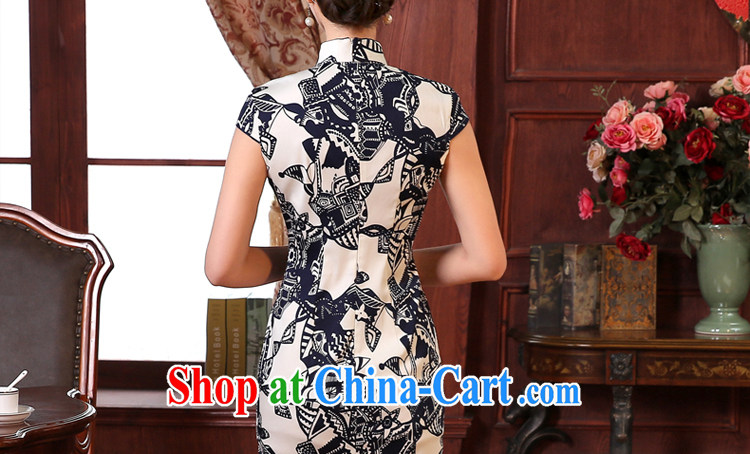 The pro-am summer health daily improved Stylish retro style, Ms. dress cheongsam dress Chinese Dress ceremonial dress short XL - waist 77 CM pictures, price, brand platters! Elections are good character, the national distribution, so why buy now enjoy more preferential! Health