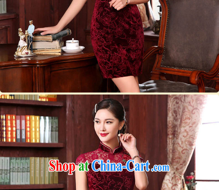 pro-am, spring and autumn wedding banquet everyday mom with improved Stylish retro older dresses cheongsam dress short 2 XL - waist 80 CM pictures, price, brand platters! Elections are good character, the national distribution, so why buy now enjoy more preferential! Health