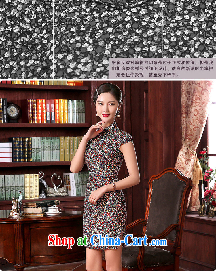 The pro-am 2015 as soon as possible new spring loaded daily traditional retro improved stylish short cheongsam dress dresses short L - waist 76 CM pictures, price, brand platters! Elections are good character, the national distribution, so why buy now enjoy more preferential! Health