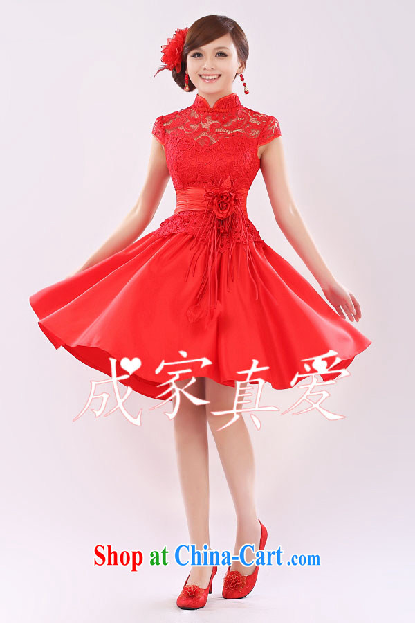 married love marriages served toast 2015 New Long wedding dresses retro red dresses larger graphics thin winter women short red XL pictures, price, brand platters! Elections are good character, the national distribution, so why buy now enjoy more preferential! Health