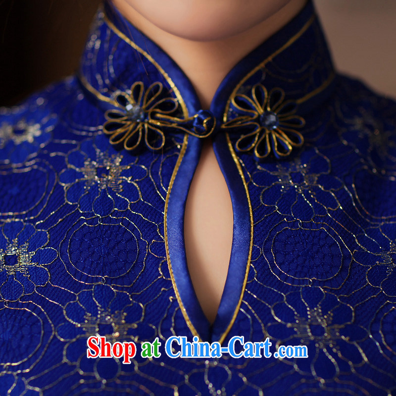Butterfly Lovers spring 2015 the new, improved and stylish everyday cheongsam dress retro drip collar short dresses, 51,207 gold XXL, Butterfly Lovers, shopping on the Internet