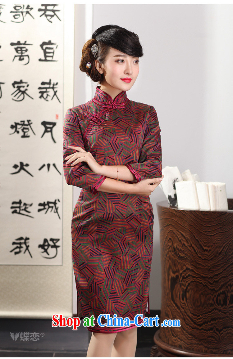 Butterfly Lovers 2015 spring new improved stylish Silk Cheongsam dress retro fragrant cloud yarn long-sleeved robes 51,225 geometry - new pre-sale 10 days XXL pictures, price, brand platters! Elections are good character, the national distribution, so why buy now enjoy more preferential! Health