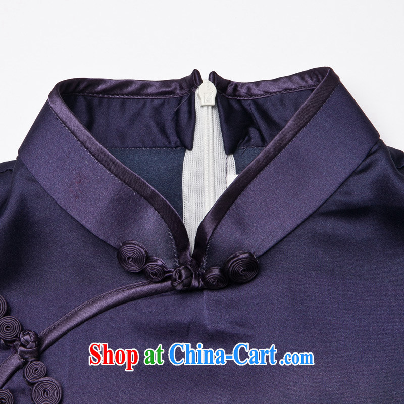 Perry, sauna silk heavy Silk Cheongsam summer 2015 new improved stylish dresses cheongsam dress style, first XL, Pei (lanpei), online shopping