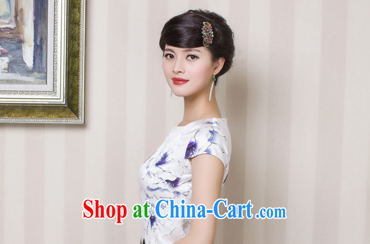 Perry, summer 15 New Silk short stylish retro dresses white XXL pictures, price, brand platters! Elections are good character, the national distribution, so why buy now enjoy more preferential! Health