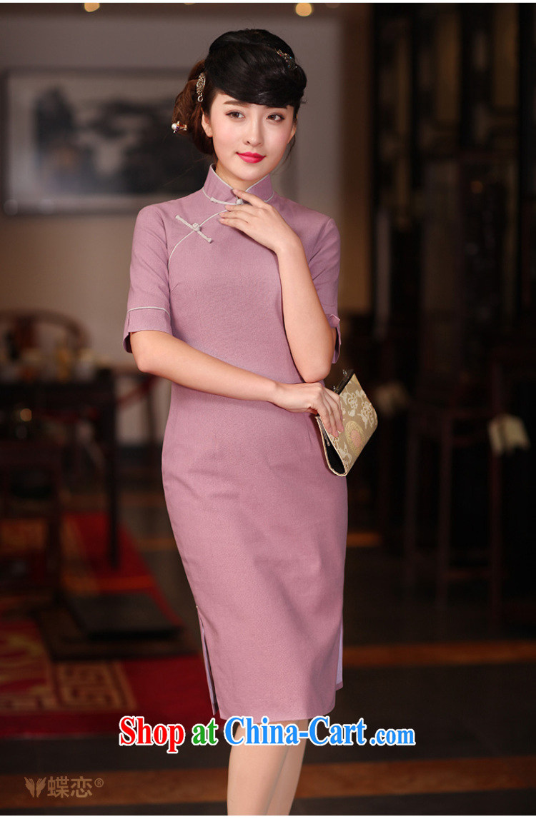 Butterfly Lovers 2015 spring new stylish upgraded cuff daily outfit-retro long cotton skirt the cheongsam 51,217 purple XXL pictures, price, brand platters! Elections are good character, the national distribution, so why buy now enjoy more preferential! Health