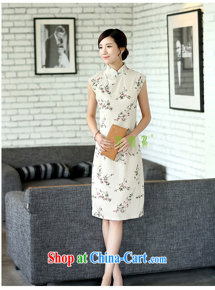 2015 the commission cotton robes short-sleeved girl cheongsam dress Chinese linen arts, summer 3011 white XXL pictures, price, brand platters! Elections are good character, the national distribution, so why buy now enjoy more preferential! Health
