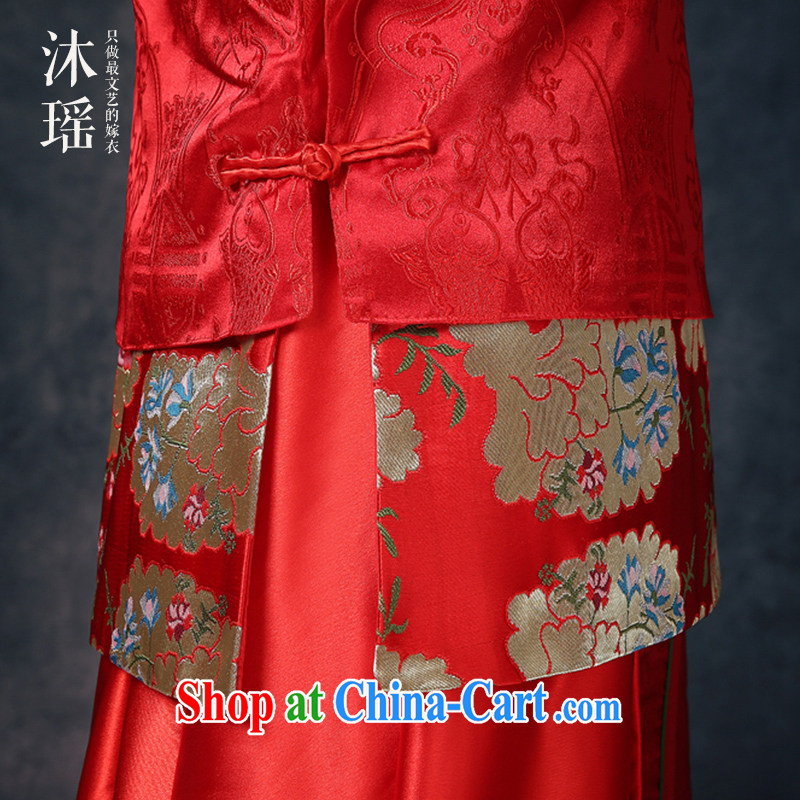 Mu Yao Chinese bows. Su-wo service 2 piece long-sleeved Long skirts Phoenix use the code with the waist pregnant women can wear-su and use phoenix red XL chest of more than 96, Mu Yao, shopping on the Internet