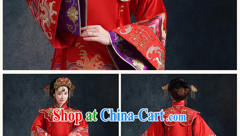 Mu Yao bridal toast serving Sau kimono-su Wo long-sleeved long nuptials Grand Prix Chinese wedding costumes 2 piece spring and summer wedding classical wind wo service red XL chest of more than 110 for pictures, price, brand platters! Elections are good character, the national distribution, so why buy now enjoy more preferential! Health