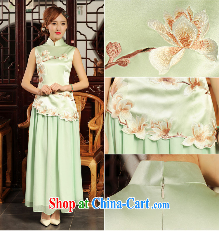 Bird lovers of fabulous HD videos 2015 summer new Stylish retro heavy silk embroidered cheongsam shirt m White XXL pictures, price, brand platters! Elections are good character, the national distribution, so why buy now enjoy more preferential! Health