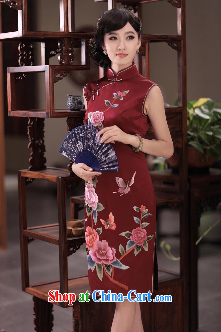 Birds of her love letter 2014 NEW classic style hand embroidery and heavy Silk Cheongsam QD XL 350 pictures, price, brand platters! Elections are good character, the national distribution, so why buy now enjoy more preferential! Health