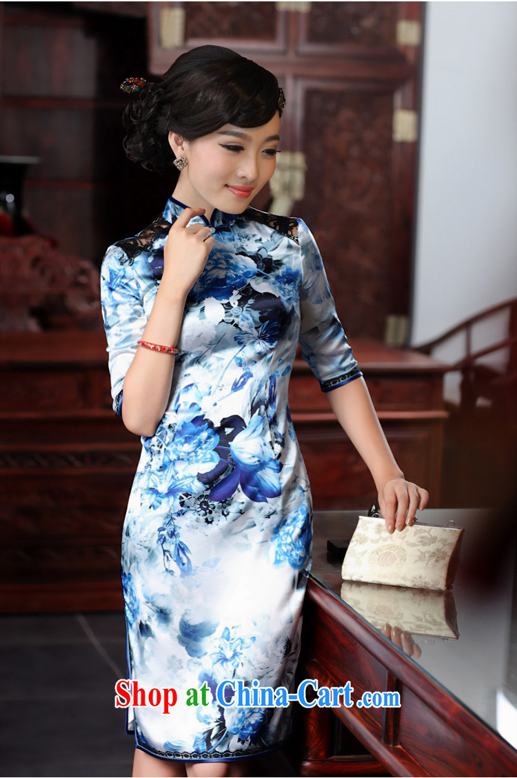 Bird lovers of her smile as 2015 spring new cheongsam dress retro cuff in stylish and elegant silk cheongsam QD 550 blue XXL pictures, price, brand platters! Elections are good character, the national distribution, so why buy now enjoy more preferential! Health