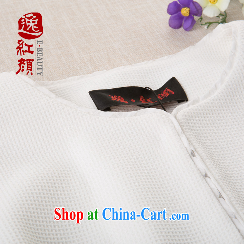 once and for all, fatally jealous Rong spring and summer, 7 sub-sleeved jacket spring 2015 National wind Chinese jacket, Ms. Chinese T-shirt white L, fatally jealous once and for all, and, shopping on the Internet