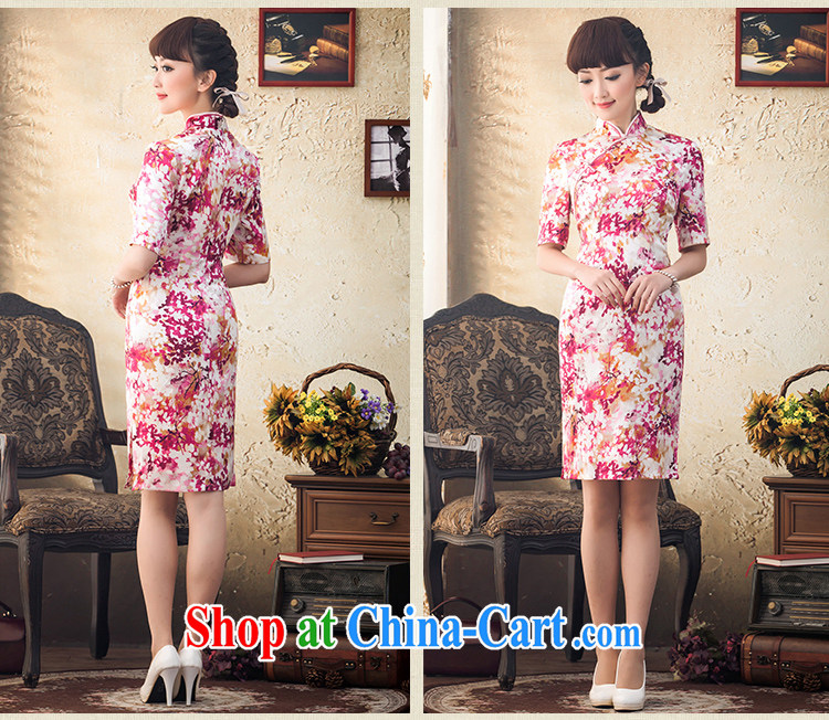 proverbial hero once and for all, a high-end silk floral cuff in cheongsam spring 2015 new Daily Beauty cheongsam dress girls pink M pictures, price, brand platters! Elections are good character, the national distribution, so why buy now enjoy more preferential! Health