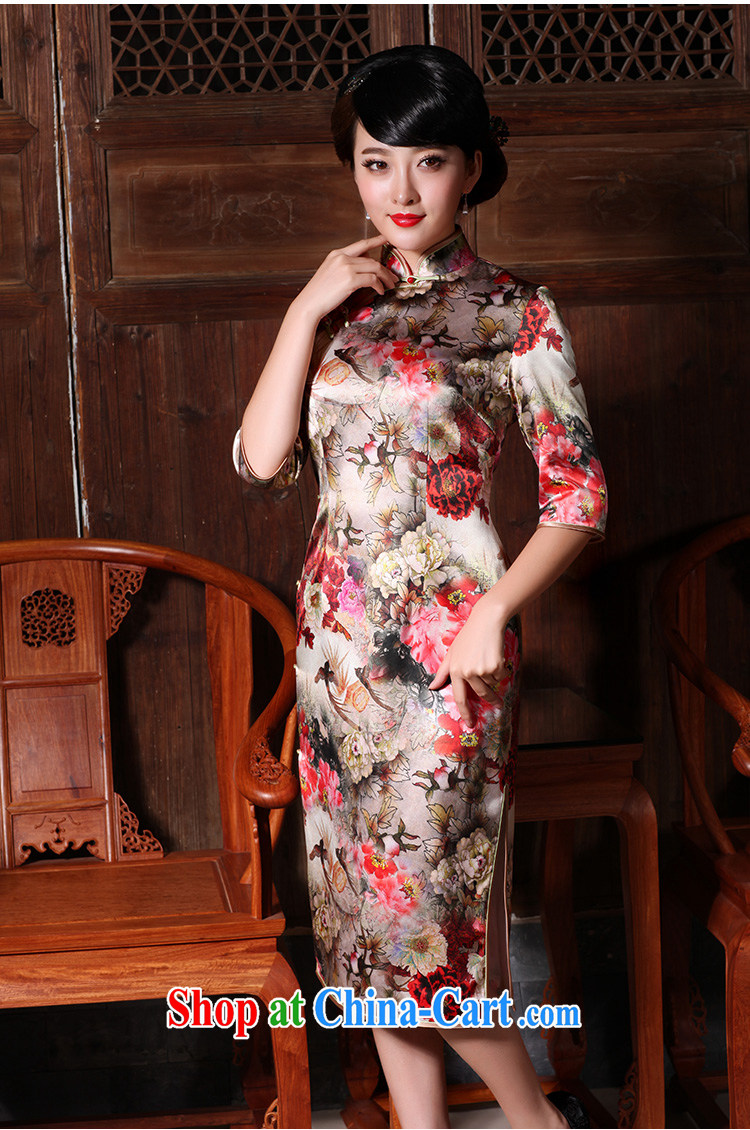 Bird lovers of spreading the fuser eyes 2015 spring, 40 M heavy silk overall charge-back the traditional long cheongsam dress QC 626 fancy XXL pictures, price, brand platters! Elections are good character, the national distribution, so why buy now enjoy more preferential! Health