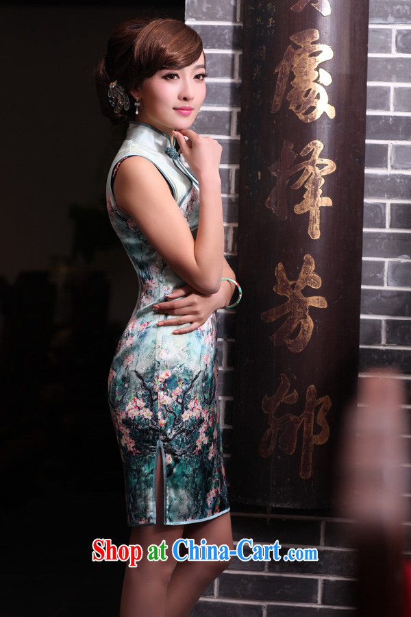 Bird lovers of national spread summer 2015 new improved stylish sleeveless Silk Cheongsam QD 438 figure XXL pictures, price, brand platters! Elections are good character, the national distribution, so why buy now enjoy more preferential! Health