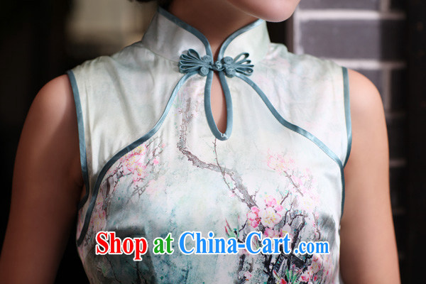Bird lovers of national spread summer 2015 new improved stylish sleeveless Silk Cheongsam QD 438 figure XXL pictures, price, brand platters! Elections are good character, the national distribution, so why buy now enjoy more preferential! Health