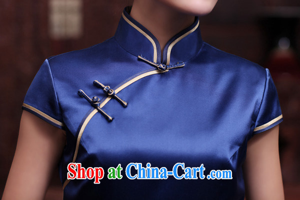 Birds love it's 2015 spring new short-sleeved hand embroidery and heavy Silk Cheongsam QD 444 figure XL pictures, price, brand platters! Elections are good character, the national distribution, so why buy now enjoy more preferential! Health