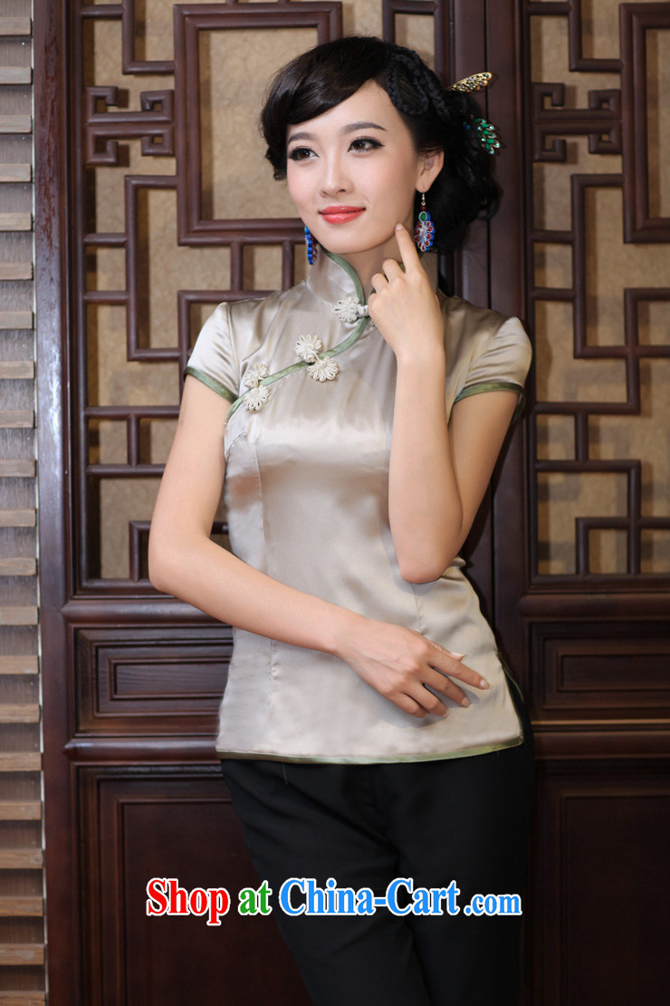 Birds love philosophy and 2015 summer New Solid Color 100% silk short cheongsam shirt QD 316 figure M pictures, price, brand platters! Elections are good character, the national distribution, so why buy now enjoy more preferential! Health