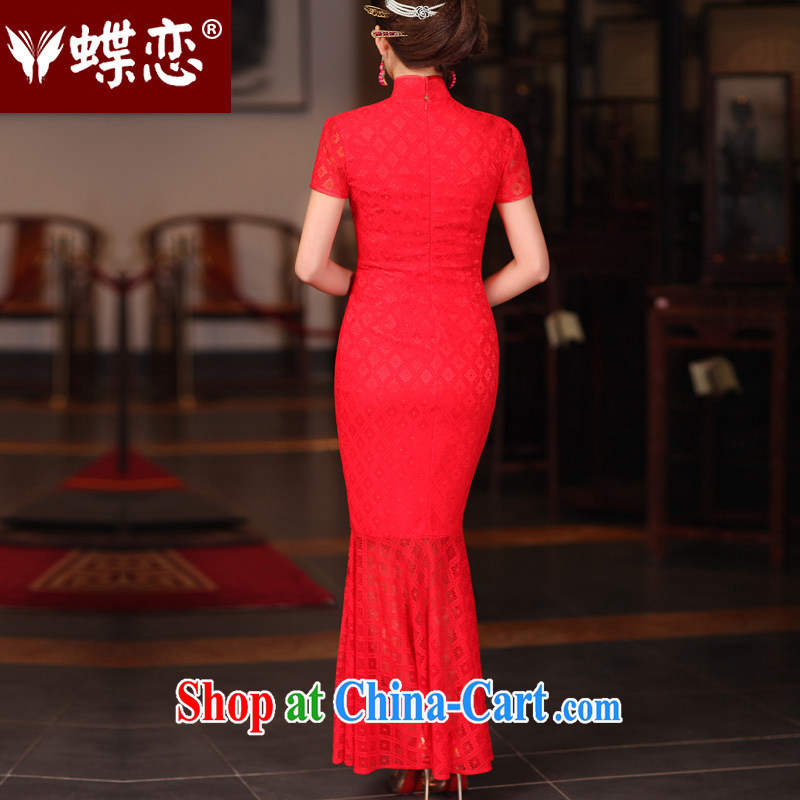 Butterfly Lovers spring 2015 new improved stylish bows. Red lace retro bridal wedding dresses at Merlion dress 51,220 red spring new pre-sale 20 days XXL, Butterfly Lovers, shopping on the Internet