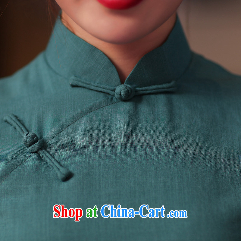 Butterfly Lovers 2015 spring new improved stylish dresses dresses retro long daily Chinese Chinese qipao 51,219 cyan XL, Butterfly Lovers, shopping on the Internet