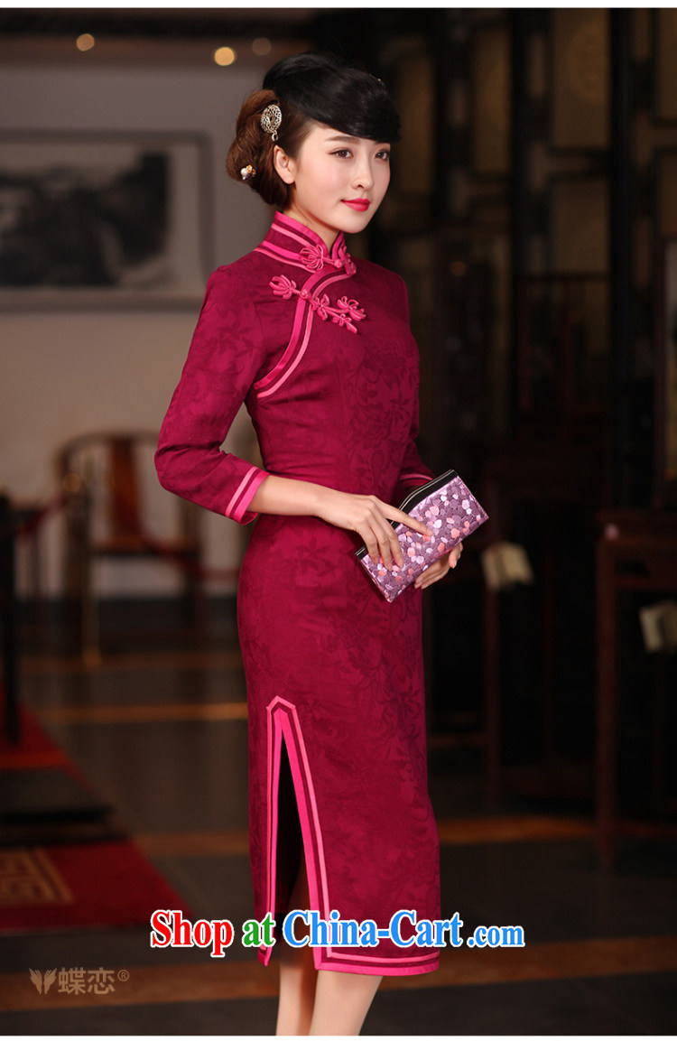 Butterfly Lovers spring 2015 the new improved stylish long cheongsam dress retro long-sleeved daily Chinese qipao of red XXL pictures, price, brand platters! Elections are good character, the national distribution, so why buy now enjoy more preferential! Health