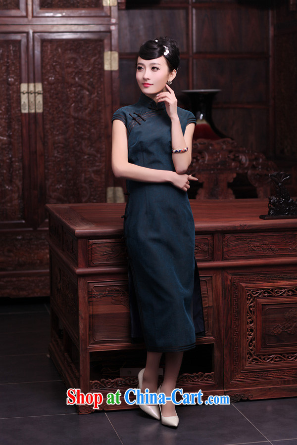 Birds love recalled the hourglass 2015 spring new full silk fragrant cloud yarn long cheongsam QD 447 blue XL pictures, price, brand platters! Elections are good character, the national distribution, so why buy now enjoy more preferential! Health