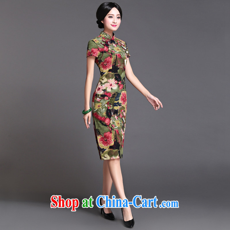 China classic 2015 spring and summer new, improved unit in the Commission, long dresses, dresses retro improved cultivation XXL suit, China Classic (HUAZUJINGDIAN), online shopping