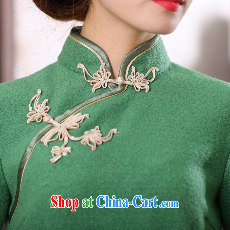 Bird lovers of hiding the autumn spring 2015 new improved stylish plain colors dresses? QC 395 green L, birds love, and shopping on the Internet